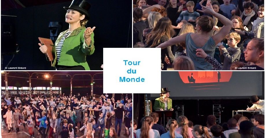 TOUR DU MONDE : Spectacle interactif, dansé et dessiné