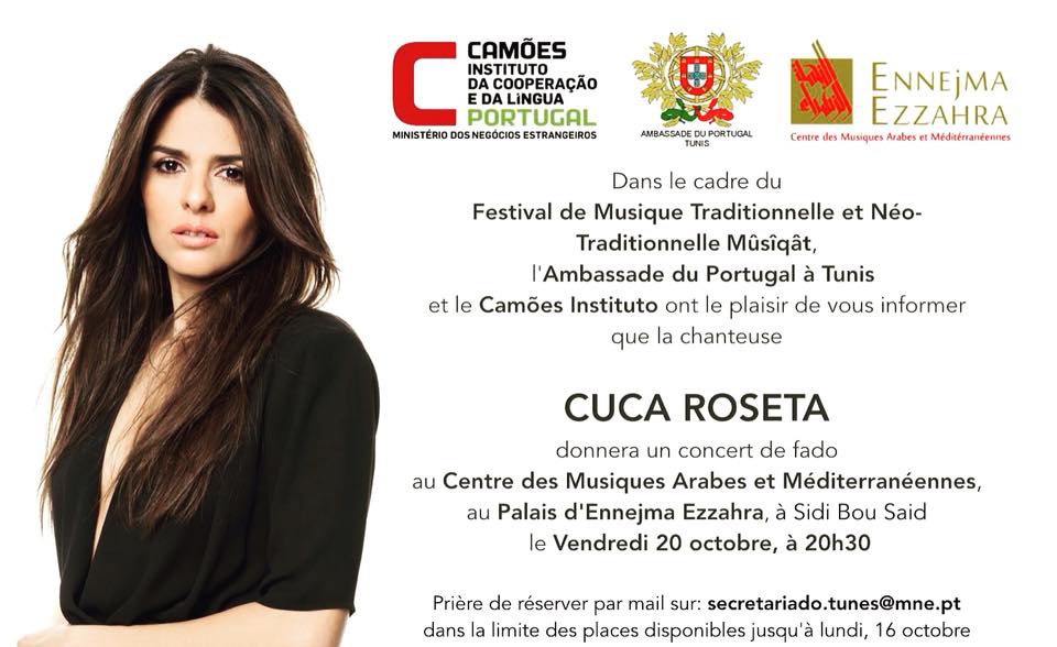12e édition Mûsiqât : concert de Fado, Cuca Roseta
